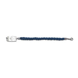 NEW! Bohemian Braid Bracelet - Small Emblem - Lobster or Safety Clasp - Blue