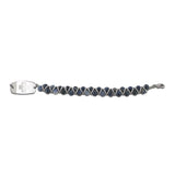 NEW! Stone and Steel Bracelet - Small Emblem - Lobster Clasp - Sodalite